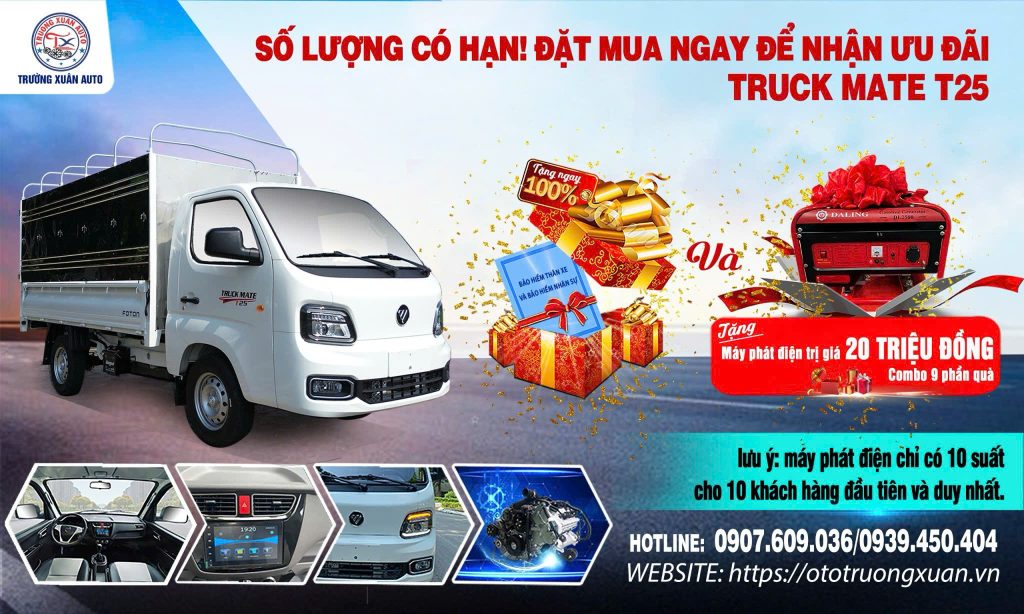 Xe tải Foton T25 Khuyến mãi Khủng mừng ra mắt