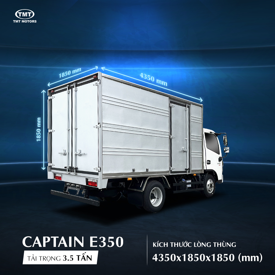 kÍCH THƯỚC THÙNG XE CAPTAIN E350