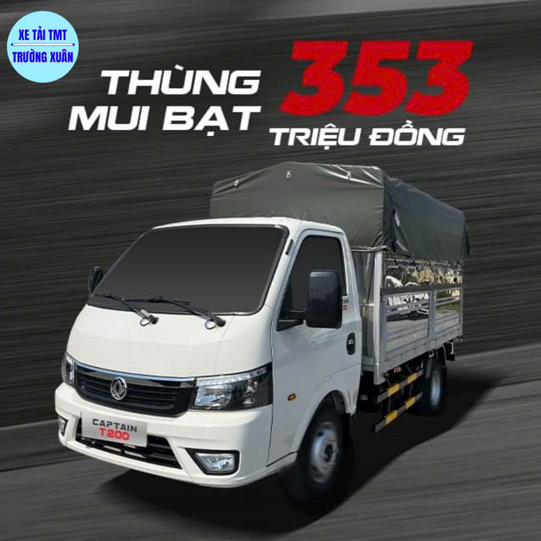 Captain T200 phiên bản thùng bạt, tải trọng 1t9 tại ô tô trường xuân